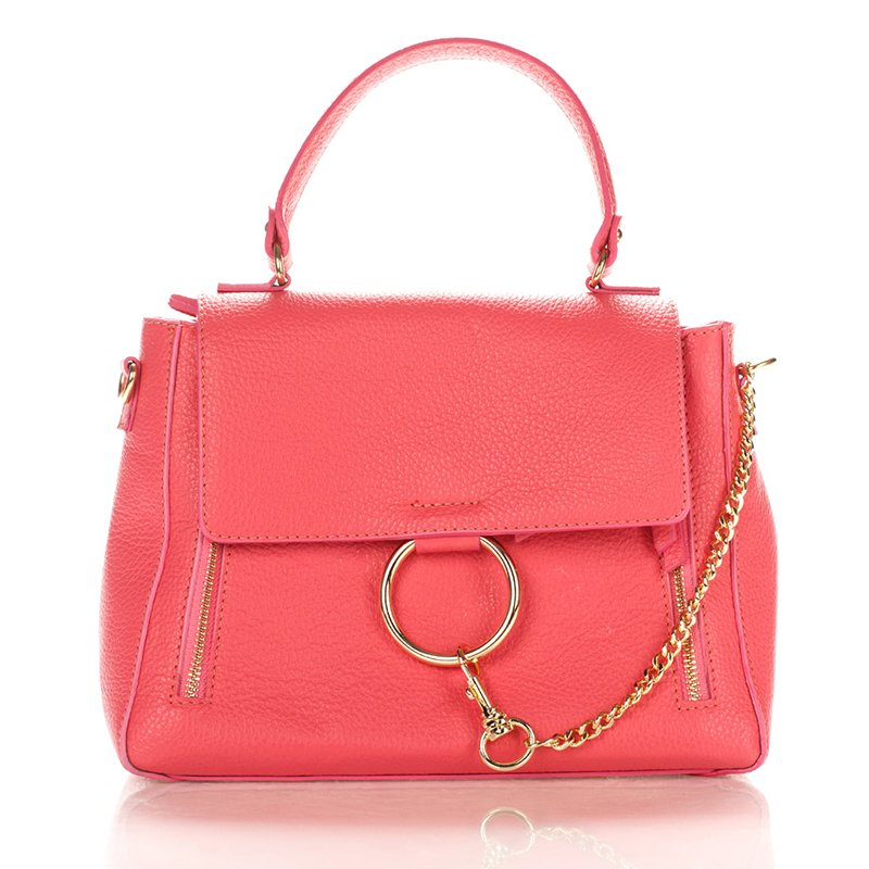 

Женская кожаная сумка Italian bags Коралловый