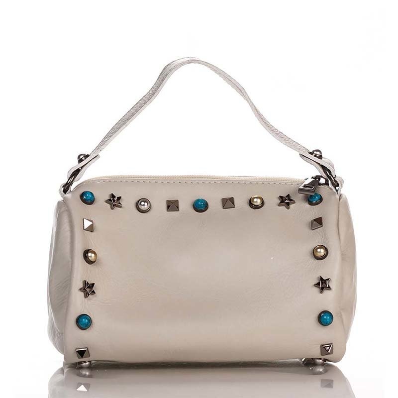 

Женская кожаная сумка Italian bags Бежевый