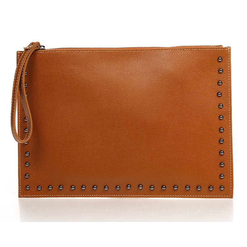 

Клатч кожаный Italian Bags Коньячный