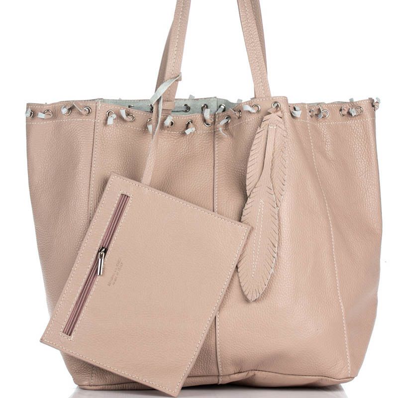 

Женская кожаная сумка Italian bags Розовый