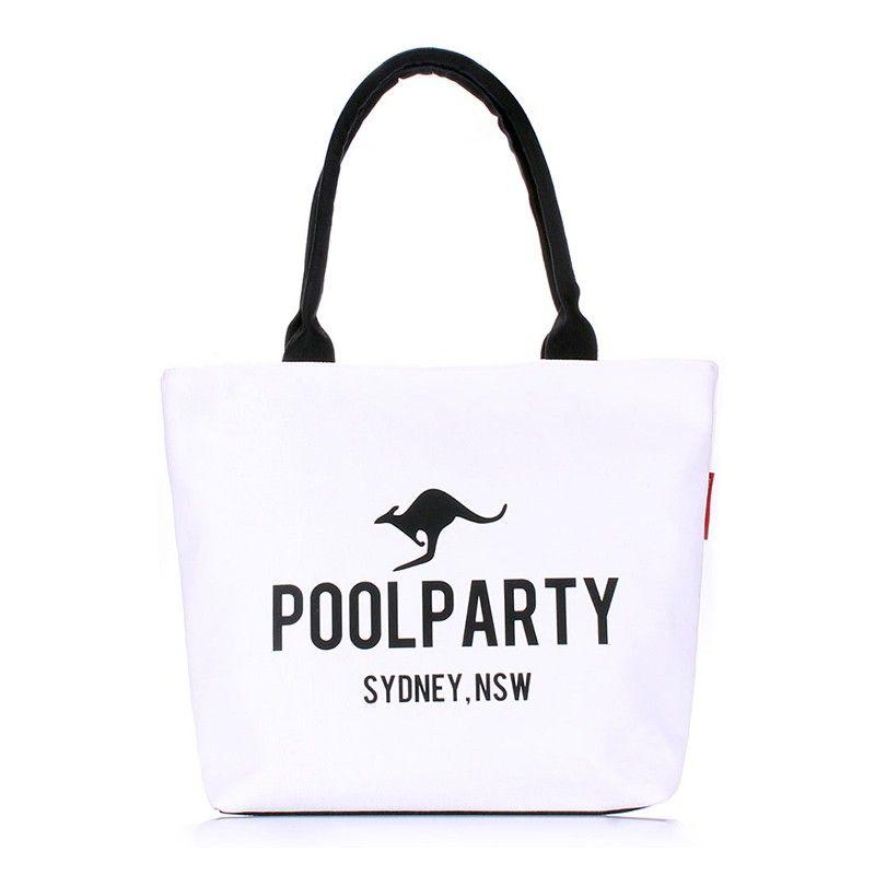 

Женская коттоновая сумка POOLPARTY (pool-9-white)
