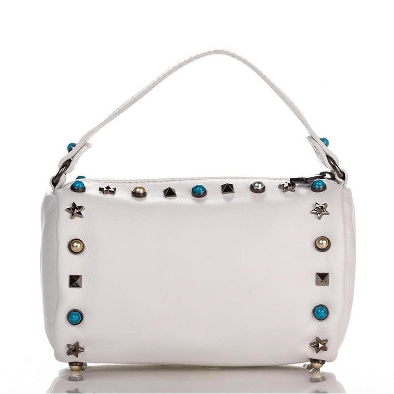 

Женская кожаная сумка Italian bags Белый