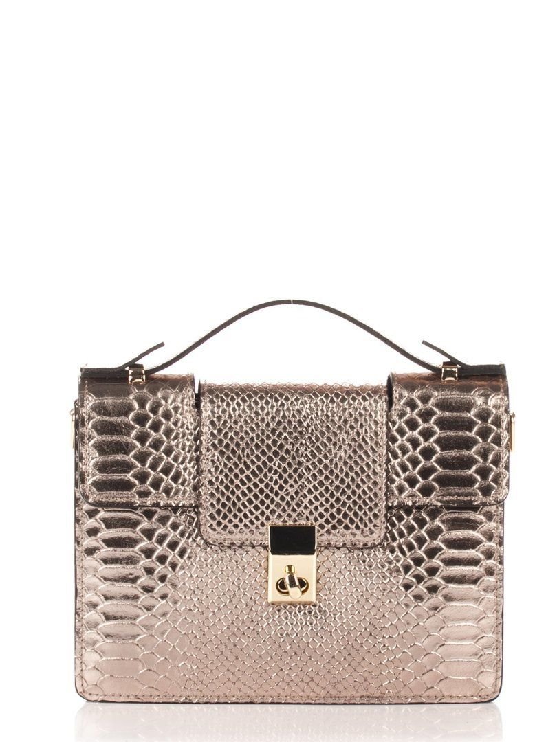 

Кожаный клатч Italian Bags Бронзовый