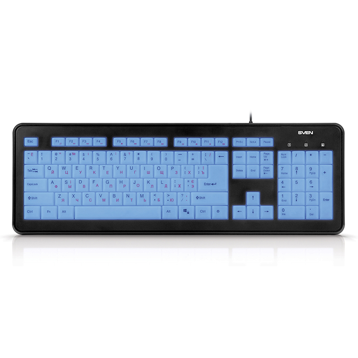 

Клавиатура проводная Sven KB-C7300EL Comfort Black USB (00600189)