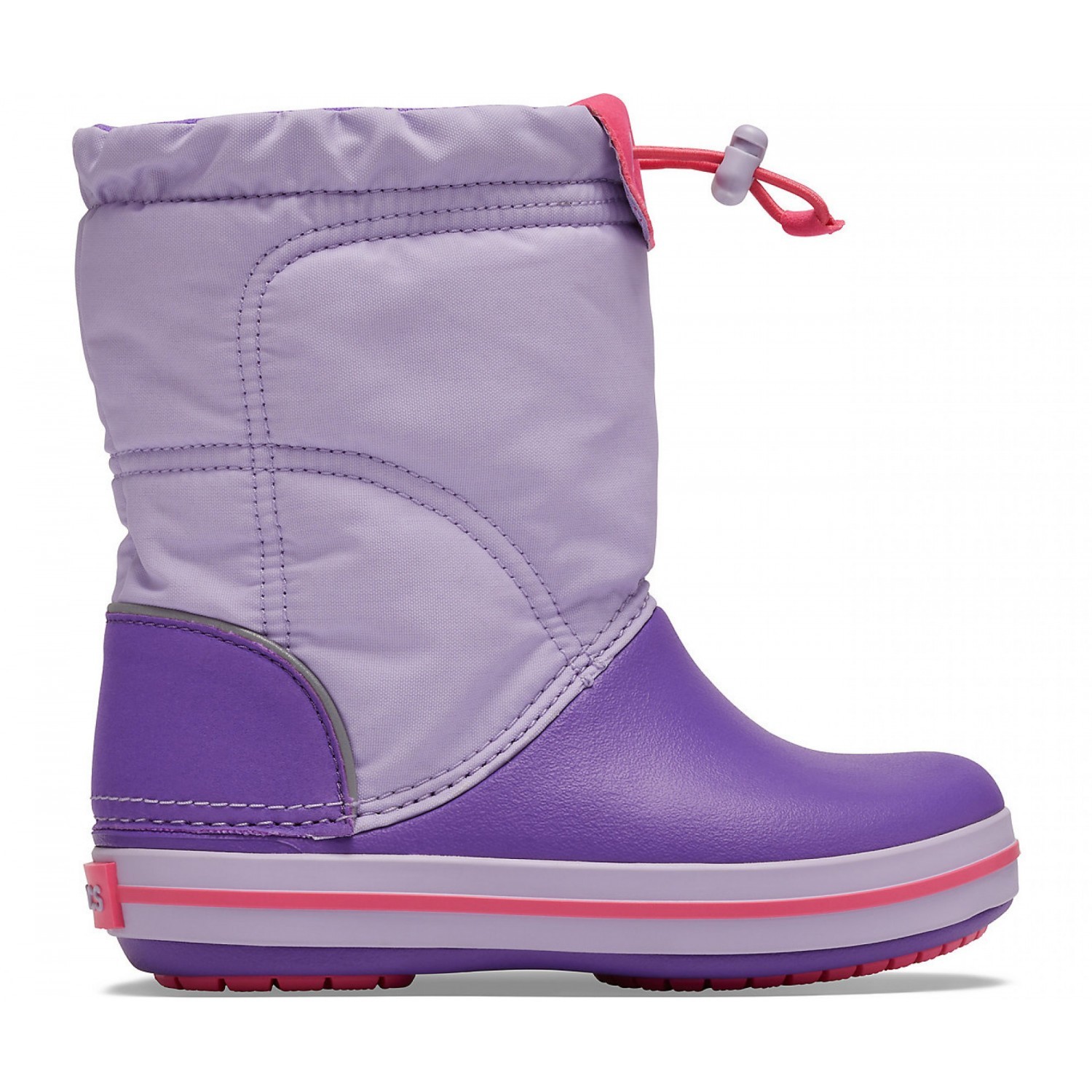 

Детские зимние сапоги Crocs Kids LodgePoint Boot С8 25 Фиолетовый на затяжке