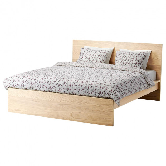 

Каркас кровати IKEA MALM 140x200 см Дубовый шпон беленый 091.750.57