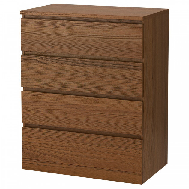 

Комод IKEA MALM с 4 ящиками 80x100 см коричневая морилка ясеневый шпон 704.035.69