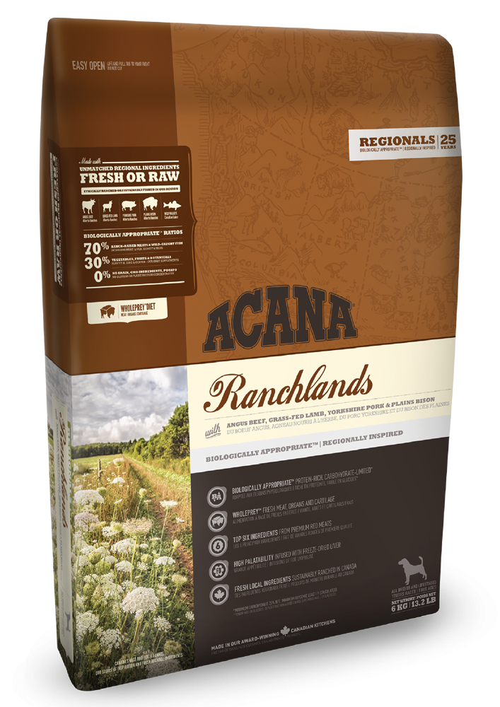 

Сухой корм Acana Ranchlands Dog для собак всех пород и возрастов (говядина, ягненок) 6 кг