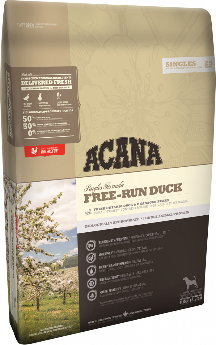 

Сухой корм Acana (Акана) Free-Run Duck для собак всех пород 6 кг