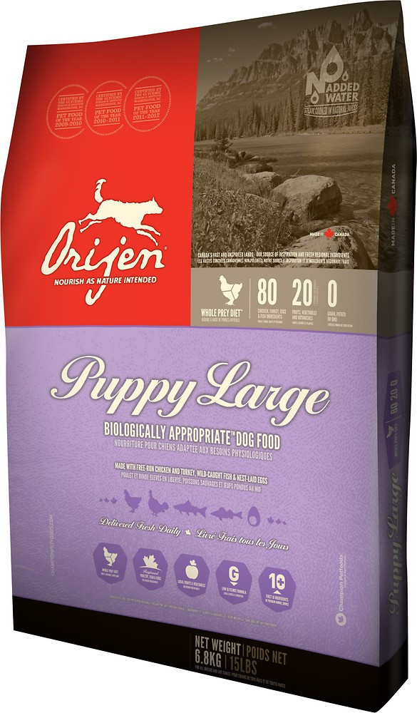 

Сухой корм Orijen Puppy Large 38/16 для щенков крупных пород 11,4 кг