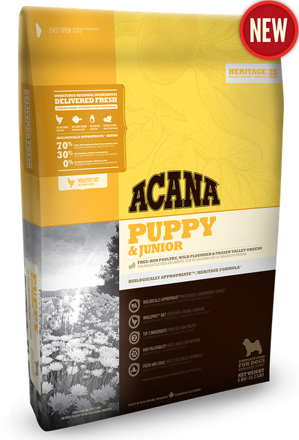 

Сухой корм Acana Puppy and Junior (Акана) для щенков и молодых собак средних пород 11.4 кг