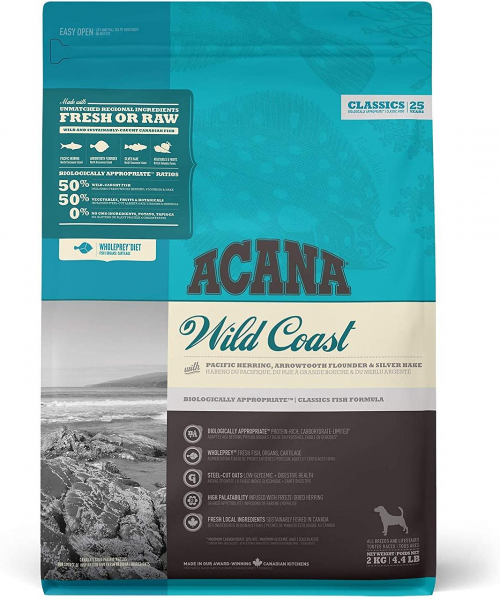 

Сухой корм для собак Acana (Акана) Wild Coast для всех пород и возрастов с рыбой 2 кг