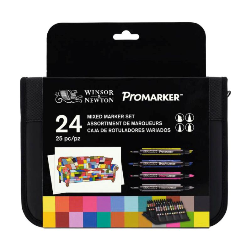 

Набор из 24-х маркеров Winsor & Newton Mix 1 мм ассорти (0290037)