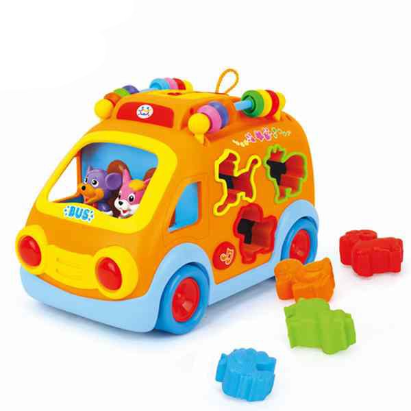 

Детская развивающая игрушка автобус Hola Toys разноцветный 988
