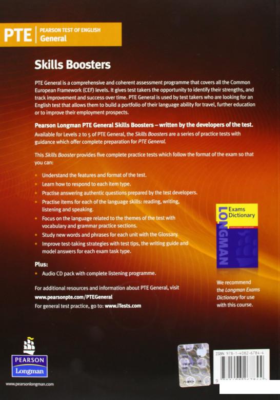 

Pearson Test of English (PTE) General Skills Booster Level 4 Student's Book (863967)