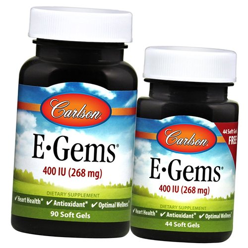 

Витамин Е, Смесь токоферолов, E-Gems 400, Carlson Labs 134гелкапс (36353086)