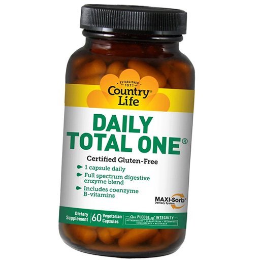 

Витаминно-минеральный комплекс, Daily Total One, Country Life 60вегкапс (36124099)