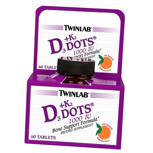 

Витамин Д3 К2, D3 + K2 Dots, Twinlab 60таб Мандарин (36104024)