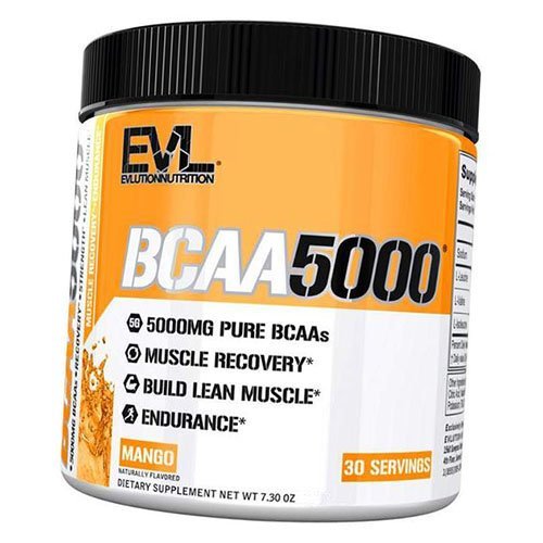

Аминокислоты, ВСАА, BCAA 5000 Powder, Evlution Nutrition 207г Манго (28385003)