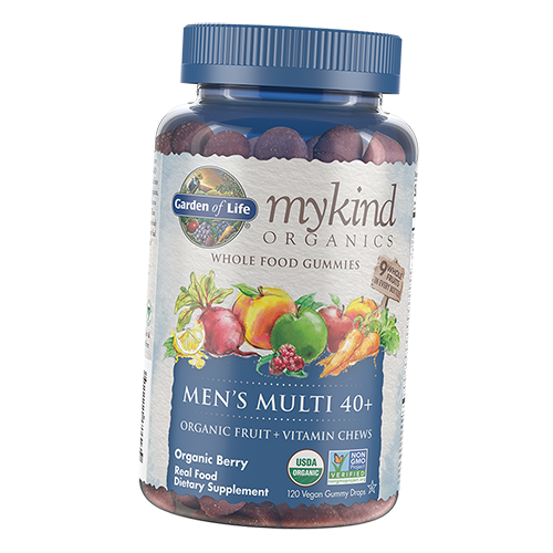 

Органические Мультивитамины для мужчин после 40 лет, MyKind Organics Men's Multi 40+, Garden of Life 120вегтаб (36473017)