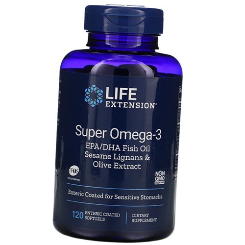 

Super Omega-3 Enteric Coated Life Extension 120гелкапс (67346004)
