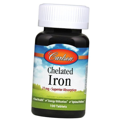 

Хелат Железа, Chelated Iron, Carlson Labs 100таб (36353072)
