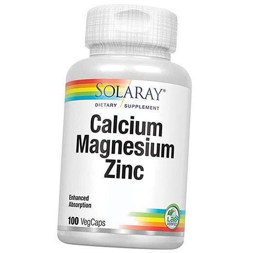 

Кальций Магний Цинк и Глютамин, Calcium Magnesium Zinc, Solaray 100вегкапс (36411049)