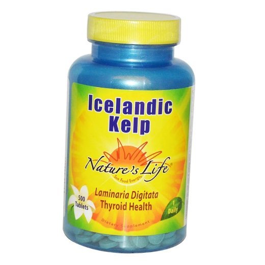 

Йод из Бурых водорослей, Icelandic Kelp, Nature's Life 500таб (36454003)