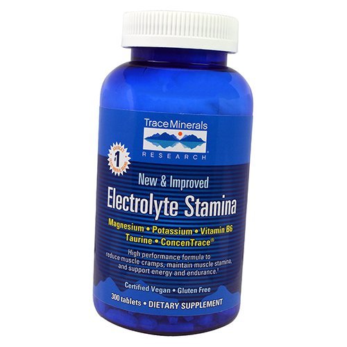 

Электролиты для выносливости, Electrolyte Stamina, Trace Minerals 300таб (36474011)