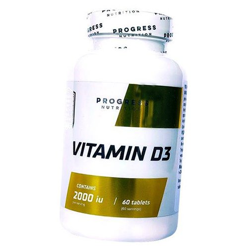 

Витамин Д3, Vitamin D3 2000, Progress Nutrition 60таб (36461006)