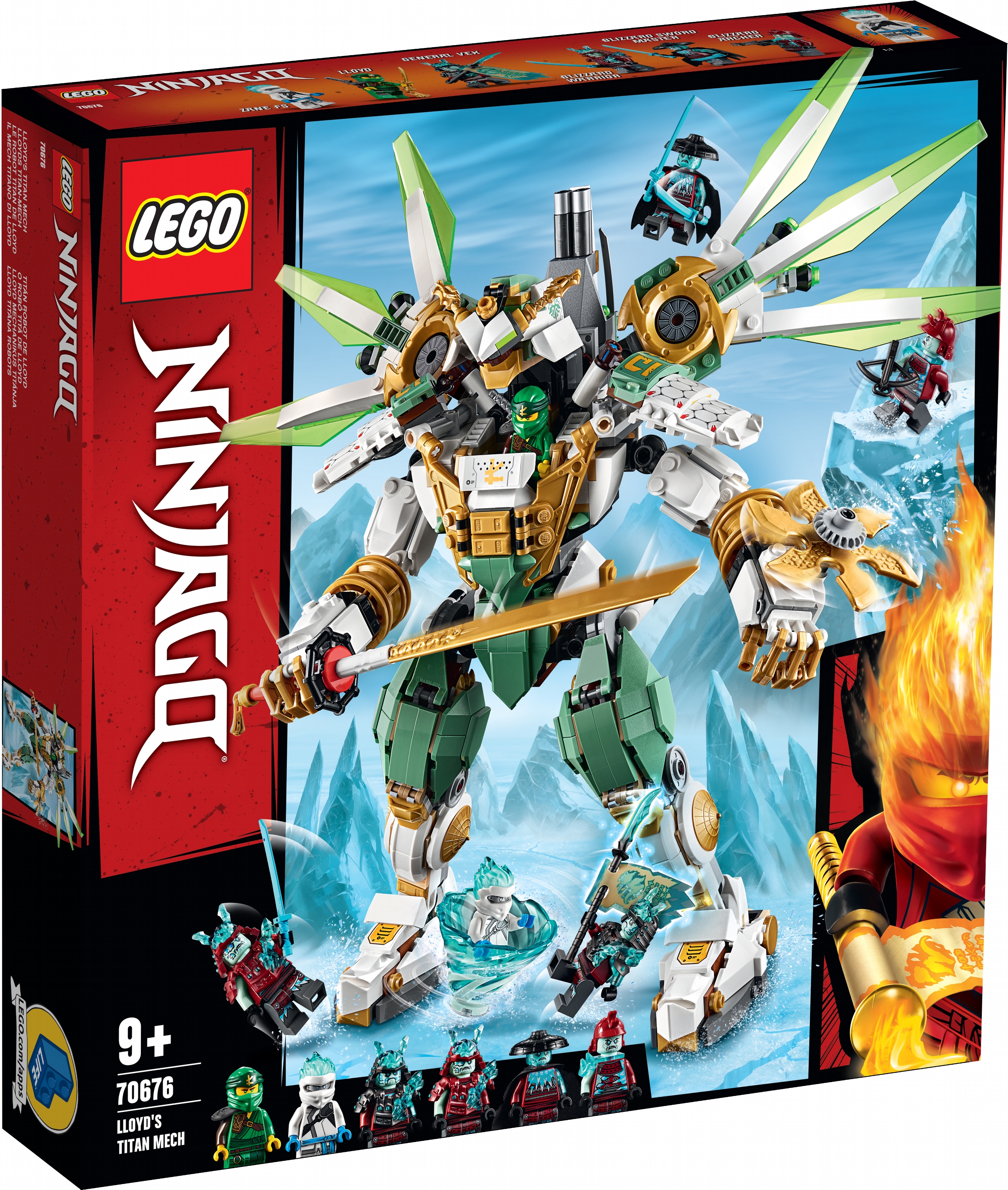 Конструктор LEGO Ninjago Механический Титан Ллойда 876 деталей