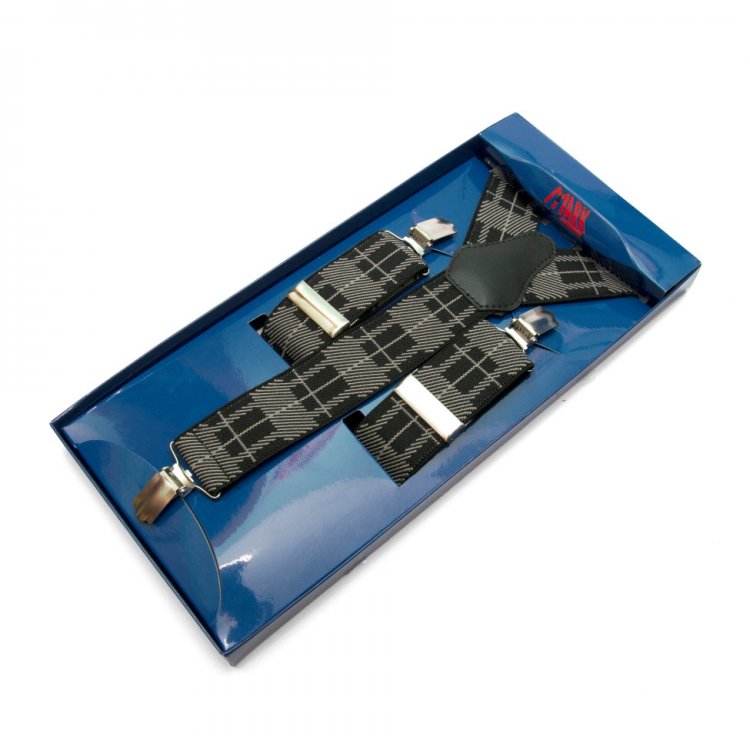 

Подтяжки Gofin suspenders Y Образные Cтрейч-ткань Черно-Бежевые (Pu-0497) 5388051