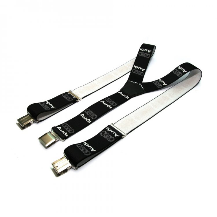 

Мужские подтяжки Gofin suspenders с рисунком Audi Y образные 4см Cтрейч-ткань Черные (PBM-19004) 5408808