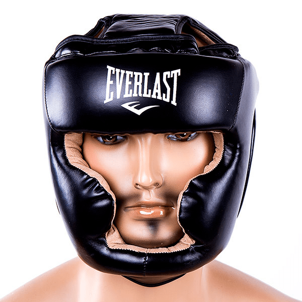 

Боксерський шолом закритий тренувальний з повним захистом EVERLAST Для єдиноборств Чорний (EVF475-M3) M