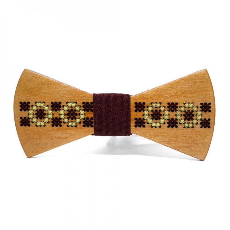 

Галстук Бабочка Gofin wood С Элементами Вышивки 10.5 x 4.5 см Дерево GBDH-8217 5318232