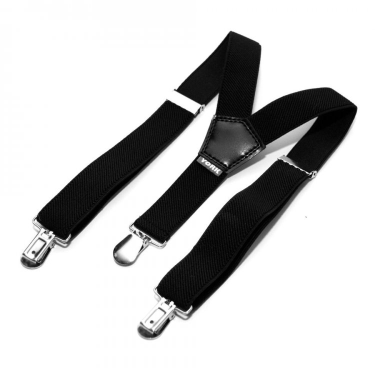 

Детские Подтяжки Gofin suspenders Cтрейч-ткань Однотонные Черные Pbd-018 5139633