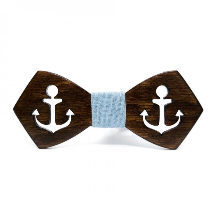 

Галстук Бабочка Gofin wood С Вырезом Якорь 11.5 x 4.5 см Дерево Темная GBDH-8152 5285931