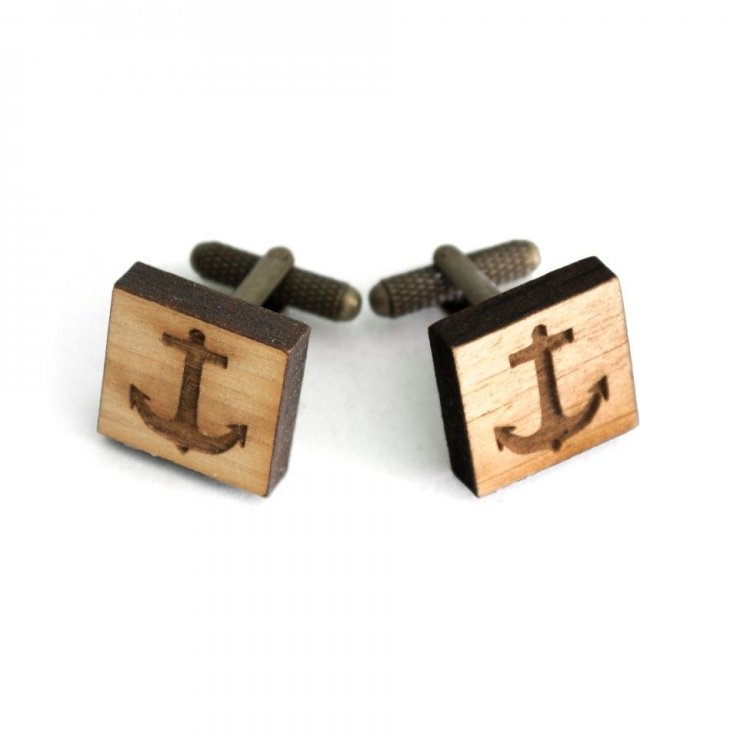 

Запонки Handmade Деревянные Якорь Dzp-0601 158163