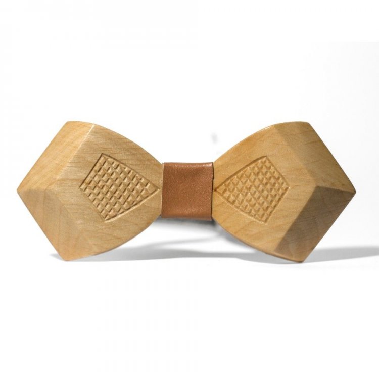

Галстук Бабочка Gofin wood Объемная С Гравировкой Ромбики 12 x 5 см Дерево GBDH-8038 5302803