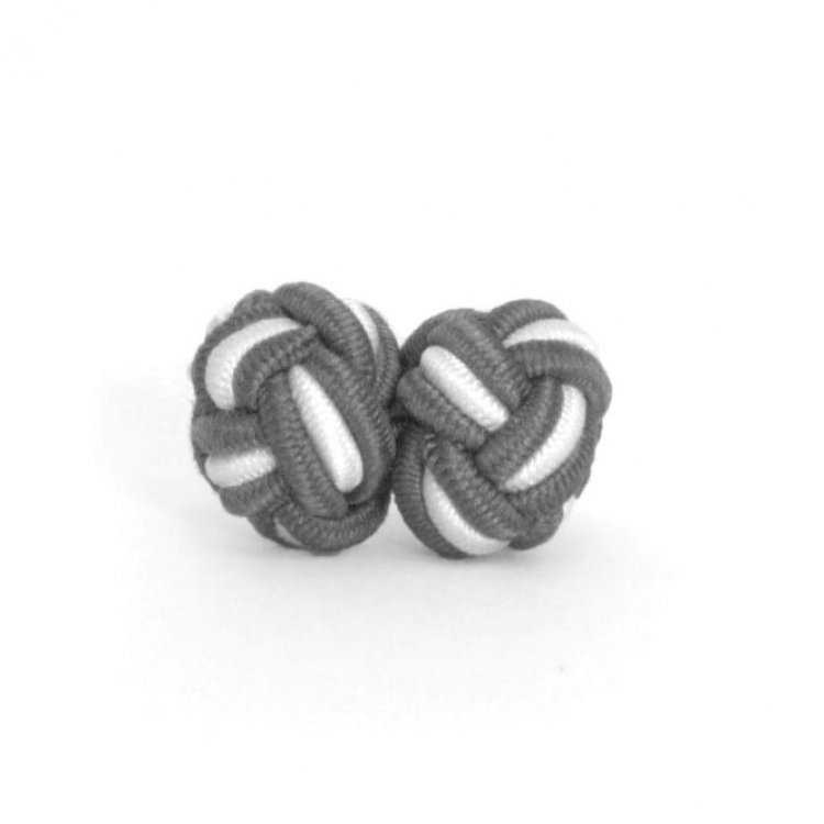 

Запонки Handmade Тканевые Бело-Серые Zphs-3142 158047