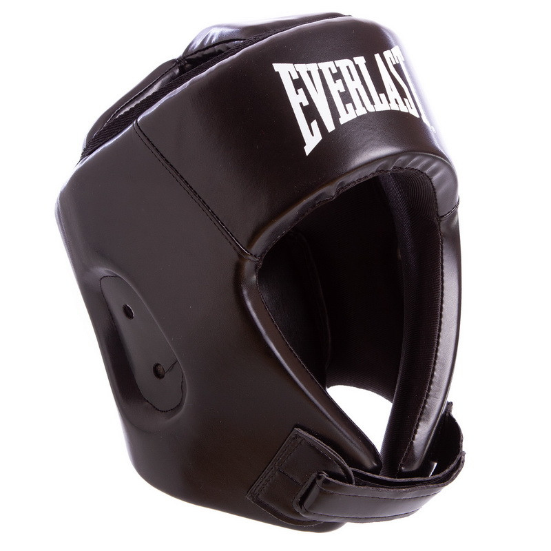

Шолом боксерський тренувальний відкритий EVERLAST З посиленим захистом голови Чорний (BO-8268) S