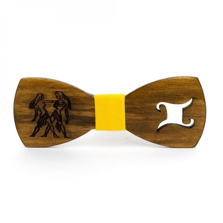 

Галстук Бабочка Gofin wood Со Знаком Зодиака Близнецы 11.5 x 4.5 см Дерево GBDH-8311 5304579