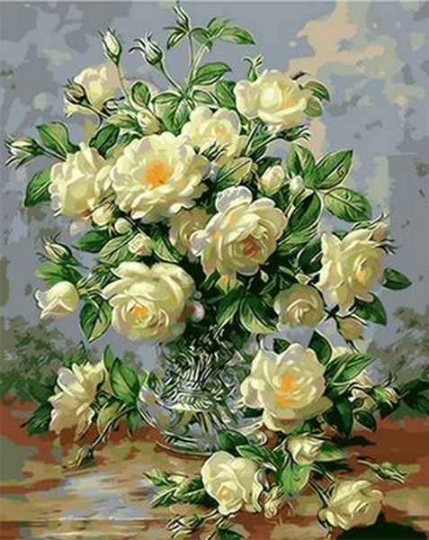 

Картина по номерам Букет белых роз. Худ. Альберт Уильямс, 40x50 см., Mariposa