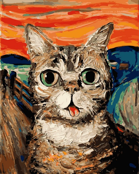 

Картина по номерам Q2194 Кот Мунка, 40x50 см., Mariposa