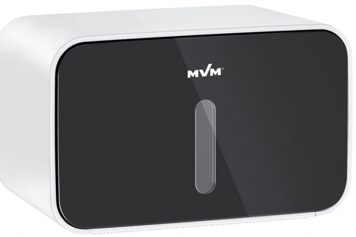 

Держатель для туалетной бумаги MVM клейкий BP-15 black пластиковый белый / черный (60456)