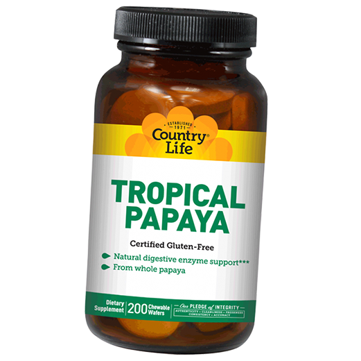 

Витамины Country Life Tropical Papaya 200таб (69124004)