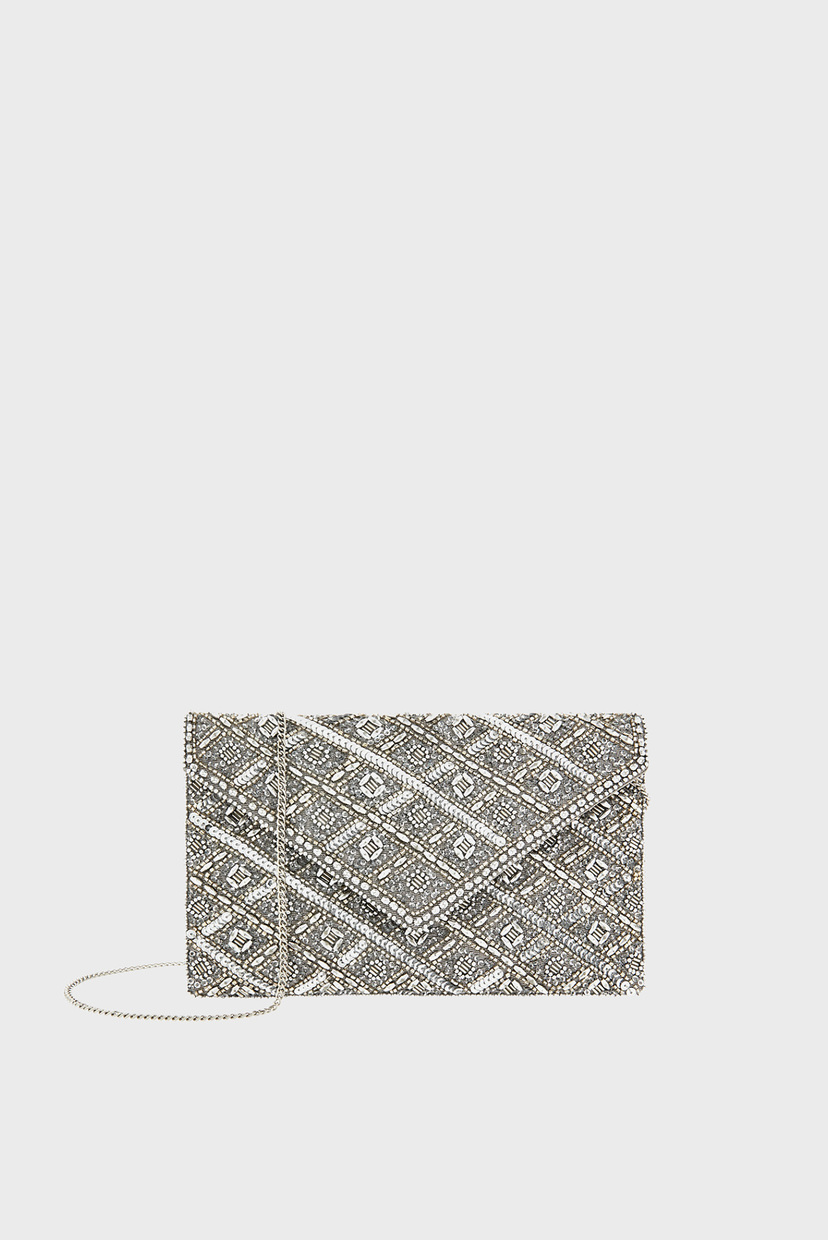 

Женский серебристый клатч TABITHA EMBELLISHED Accessorize OS 790592