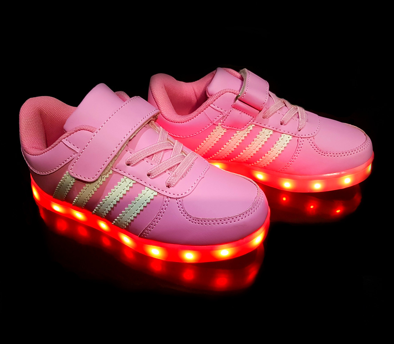 

Кроссовки светящиеся для девочек с LED подсветкой Pink W80 34 p