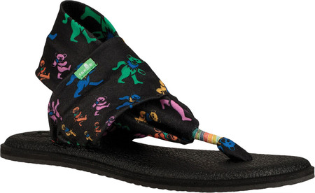 

Женские босоножки Sanuk Yoga Sling 2 Grateful Dead Thong Sandal Dancing Bears Stretch Knit 36