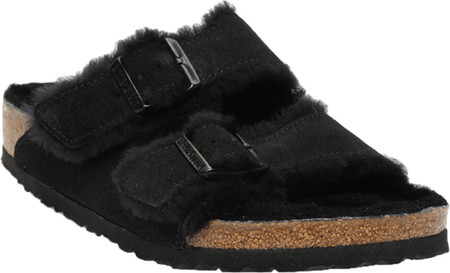 

Мужские шлепанцы Birkenstock Arizona Shearling Two Strap Slide Black/Black Suede 45